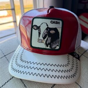 Goorin Bros Red and White Cow Patch Hat